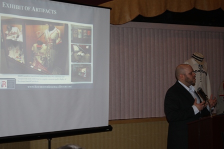 RBHS VP Paul Bielewicz conducts a presentation on the research and educational programs that RBHS conducts